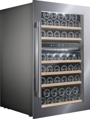 Produktbild von KBS Vino 142, Integriert, 41 Flasche(n), 140 W, G, Innenbeleuchtung, Schwarz, Edelstahl