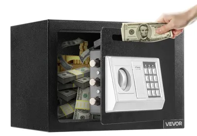 Obrázok produktu pre VEVOR drop-in trezor Drop safe 0,6 kubických stôp Fallsafe s praktickým drop-in slotom v prednej časti, drop cabinet trezor s klávesnicou a otočným gombíkom a 2 kľúčmi na hotovosť Bankové účtenky Faktúra