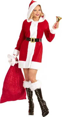 Produktbild von WIDMANN Erwachsenenkostüm Miss Weihnachtsmann rot Größe L/XL
