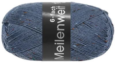 Produktbild von Lana Grossa - Meilenweit 6-fach 150g Tweed 9677 taubenblau