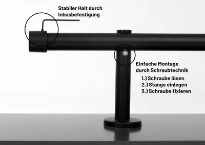 Braune Doppel-Gardinenstange – Verstellbar 183–360 Cm, Mit Endkappen, Für Schwere Vorhänge