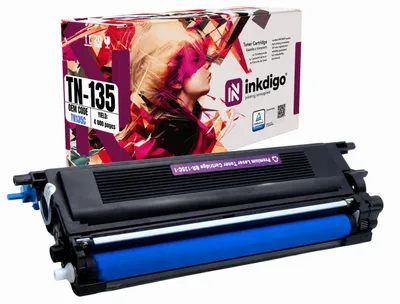 Produktbild von Inkdigo Toner TN135C für Brother DCP-9040CN, DCP-9042CDN, DCP-9042CN, DCP-9045CDN – Cyan, 4000 Seiten,, KI-generiertes Bild