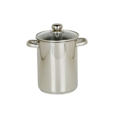 Produktbild von Meine Küche  Spargeltopf aus Edelstahl mit Glasdeckel  Inhalt: 4,4 l