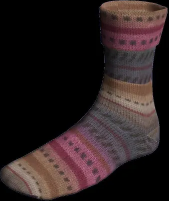 Produktbild von Lang Yarns - Super Soxx Color 4-fach BerrySoxx 0471 pink braun