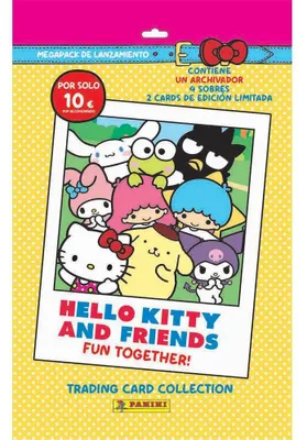 Zdjęcie produktu dla Panini Hello Kitty Friends i Launch Megapack – karty kolekcjonerskie, wielokolorowe, dla dzieci, wielokolorowe, jeden rozmiar