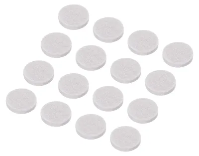 Zdjęcie produktu dla 16 sztuk filcowych podkładek pod meble, o średnicy 1,5 cm, okrągłe, małe filcowe osłonki na nogi krzeseł