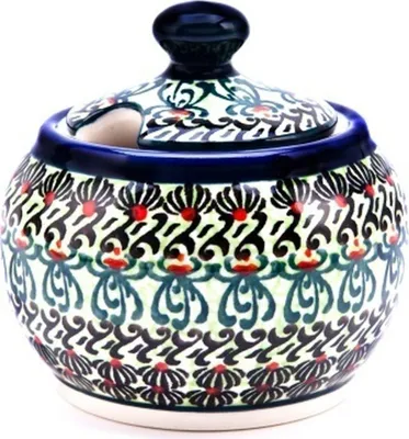 Produktbild von Original Bunzlauer Keramik Zuckerdose 150ml Ø9,1cm H=8,4cm Design DU181
