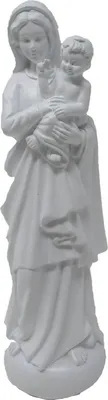 Produktbild von Weiße Figur heilige Madonna mit Kind 15cm