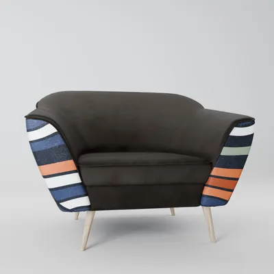 Immagine prodotto di SpaceRebels poltrona soggiorno - Poltrona relax divano singolo per camera da letto - Poltrona TV - Poltrona imbottita con gambe in legno - nero