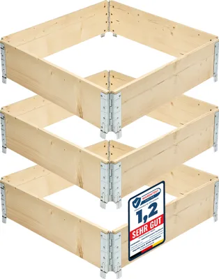 Produktbild von Garronda Holzaufsatzrahmen für Palette Aufbewahrungskiste aus Holz Hochbeete Holzkiste