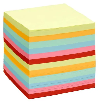 Obrázek produktu pro folia poznámkový blok s volnou náplní 9x9x9cm různé barvy