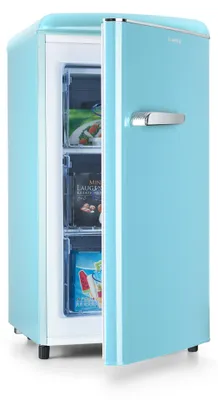 Image de KLARSTEIN Laika - Congélateur, volume total 60 litres, thermostat à 5 niveaux, 0 à -18°C, 3 grilles, pose libre, design rétro - bleu