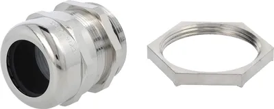 Produktbild von LAPP Verschraubung EMV mit Gegenmutter PG29x1,588 Messing (CuZn) vernickelt Gewindelänge 8,0mm - 1 Stück