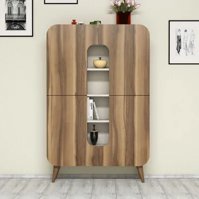 Produktbild von Skye Decor, Mine- Mine HCT, Nussbaumfarbe,,Creme, Schuhschränke, 144x93x31,8 cm, 100% Melaminbeschichtete Partikelplatte