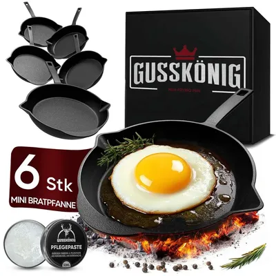 Productafbeelding van GUSSKÖNIG GK-53 Gusskönig Eingebrannte Mini Gusseisen-Bratpfanne 6x 13,7cm