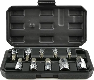 Produktbild von GEKO Nástrčné hlavice XZN 1/4", 3/8", 1/2", M4-M18, sada 10 ks G13551