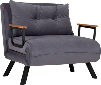 Immagine prodotto di Keoni - Poltrona, 60x78x78h cm Grigio, Reclinabile