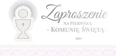 Zdjęcie produktu dla zaproszenia 10szt KOMUNIA ŚWIĘTA ZK-55