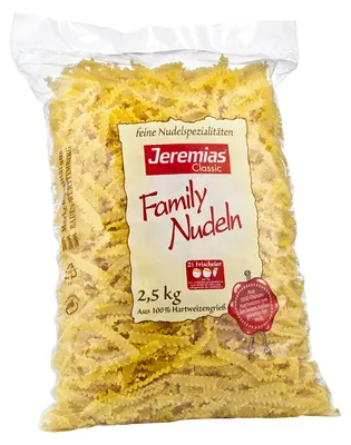 Produktbild von Jeremias Classic Family Wellenband Nudeln mit frischen Eiern 2500g