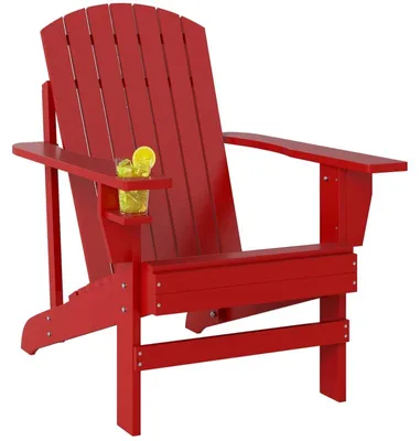 Produktbild von Andirondack Gartenstuhl Gartensessel Outdoor-Sessel, 72 cm x 97 cm x 92 cm, Rot