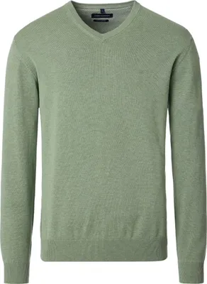 Produktbild von CASAMODA Herren Pullover V-Neck Regular Pima-Baumwolle Hellgrün L
