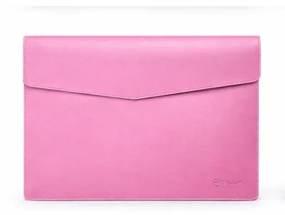 Produktbild von Laptophülle für MacBook, 13–14 Zoll, aus Kunstleder, Rosa