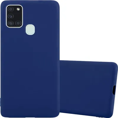 Produktbild von Cadorabo Hülle für Samsung Galaxy A21s Schutzhülle in Blau Handyhülle TPU Silikon Etui Case Cover