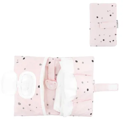 Produktbild von Kikkaboo Windeltasche Bear with me Wickeltasche, Selbstverschluss, Baumwolle rosa
