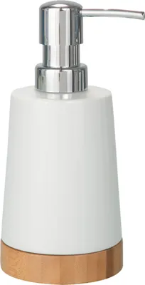 Produktbild von WENKO Seifen Spender Bamboo 330 ml Lotion Dosierer Gäste WC Bad Accessoires