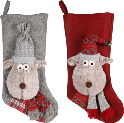 Produktbild von Flamingo Hundespielzeug Xmas Renda Rentier Socke