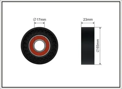Produktbild von CAFFARO 08-00 Umlenkrolle Keilrippenriemen 65mm für LANCIA Y (840A) für FIAT BRAVO I (182) BRAVA (182)