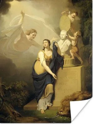 Produktbild von MuchoWow® Poster Allegorie des Todes von Wilhelm V. - Gemälde von Jan Willem Pieneman 90x120 cm - Wohnzimmer