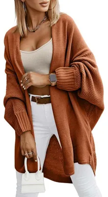 Produktbild von Oversize-Strickjacke mit Fledermausärmeln für Damen,Größe:S