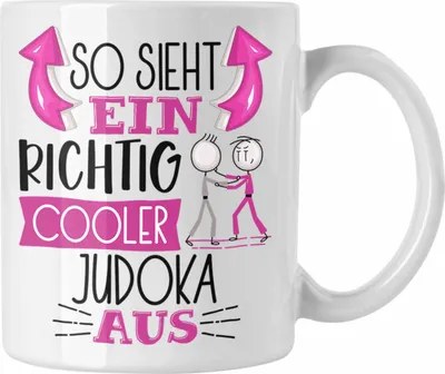 Produktbild von Trendation - Judoka Tasse Geschenk So Sieht Ein Richtig Cooler Judoka Aus Geschenkidee Spruch Lustig Becher (Weiß)