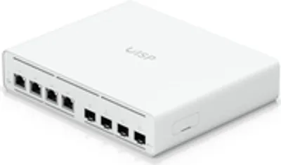 Obrázok produktu pre Ubiquiti UISP Switch Plus, Riadený, 2.5G Ethernet (100/1000/2500), Podpora napájania cez Ethernet (PoE), Inštalácia do Racku, 1U, Montovateľné na stenu