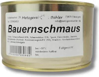 Produktbild von Deftiger Bauernschmaus Dosenwurst 200 Wurstkonserve | Metzgerei Bühler