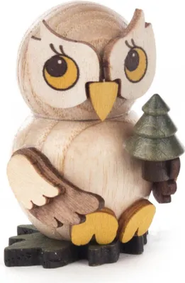 Produktbild von Miniaturfigur  Eulenkind mit Baum zum Stellen BxHxT 3x4x2cm NEU