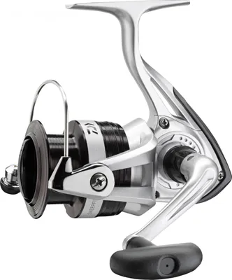 A fishing reel on a white background.
