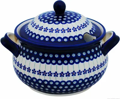 Produktbild von Original Bunzlauer Keramik 5 Liter Suppenterrine Terrine mit Deckel und Henkel Ø 31 cm im Design 166a