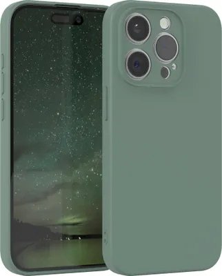 Produktbild von EAZY CASE - TPU Hülle für Apple iPhone 15 Pro, TPU Case stoßfeste Handyhülle, weiches Cover mit Kameraschutz, Silikonhülle in Grün