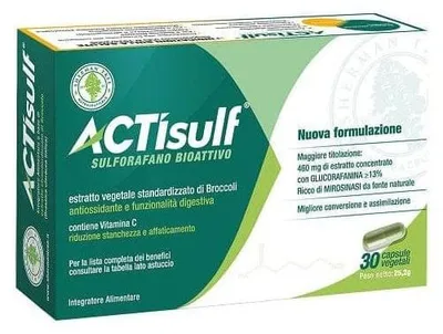 Immagine prodotto di Actisulf Sulforafano 30 Capsule Vegetali