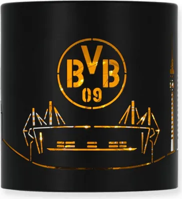 Produktbild von Borussia Dortmund BVB Windlicht mit Skyline schwarz