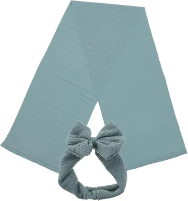 Produktbild von Wickeldecke und Pucktuch für Neugeborene Hautfreundliche Puckdecke mit Stirnband Waschbar Atmungsaktiv für Jungen und Mädchen Mintgrün