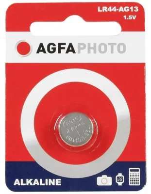 Produktbild von AgfaPhoto 150803470 150-803470 Alkaline Zelle LR44/AG13 1,5 Volt Silber