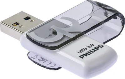 Zdjęcie produktu dla Pamięć flash USB PHILIPS Vivid 3.0 szara, biała 32 GB