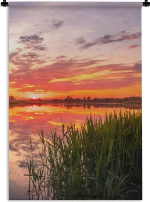 Produktbild von MuchoWow® Wandteppich Wandbehang Wasser - Luft - Natur 90x135 cm Tapisserie Dekoration Wandtuch - Baumwolle - Wandskulptur