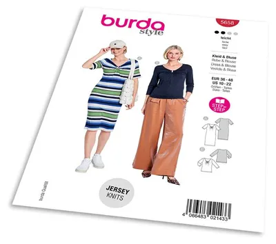 Obrázek produktu pro Střih Burda 5658 - Šaty a tričko s uzlovým efektem