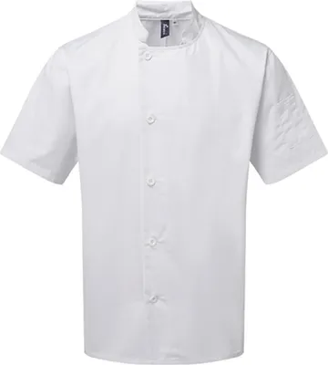 Produktbild von Premier Workwear PR900 | Kochjacke Essential Short Sleeve Chefs Jacket - Farbe: White - Größe: XL