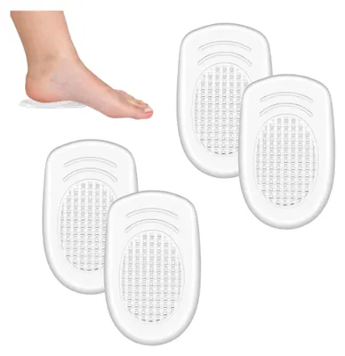 Produktbild von Fersenkissen aus Silikongel für Schuhe, Erhöhung gegen Fersenschmerzen, bequeme Einlegesohlen für Damen und Herren, 2 Paar