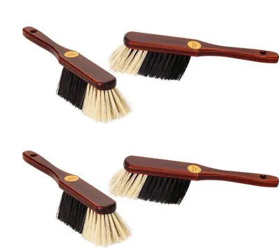 Produktbild von Novaliv 4x Handfeger I Rosshaarmischung I Handbesen Holz I Hand Brush Handkehrer Schweifhaar Tierhaar Besen dust pan